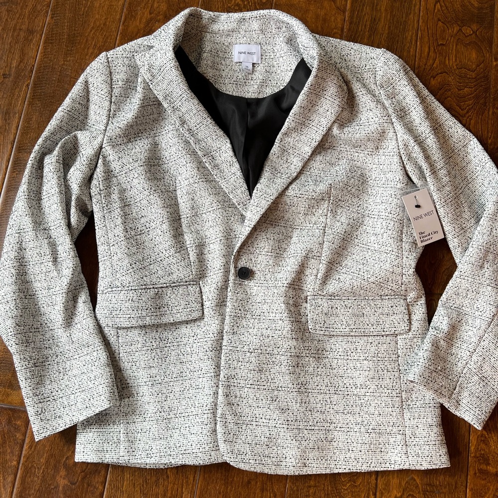Nine West Black and White Blazer
